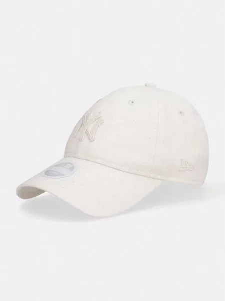 Ľanová šiltovka New Era béžová