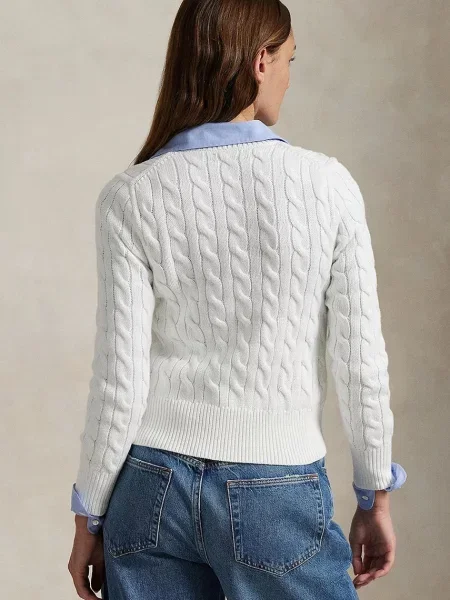 POLO RALPH LAUREN Cardigan alb