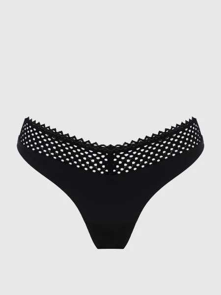 Кружевные трусы Wolford черные