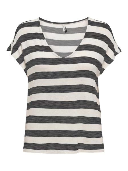 ONLY Tricou negru amestecat / amestacat alb