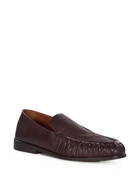 Pantofi loafer Marsell din piele cu volane maro