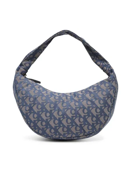 Calvin Klein Kabelka Ckj Monogram Pinched Medium Shou modrá