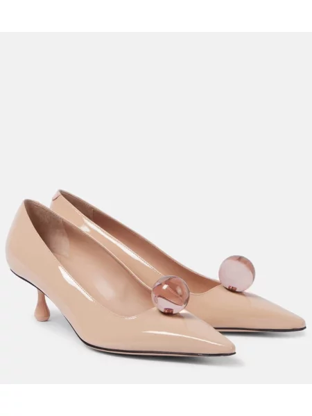 Usnjene lakirane salonarji Jimmy Choo roza