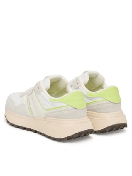 Dámske topánky Tommy Jeans Sporty Runner lime essence/ivory biela