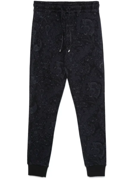Pantaloni Etro cu imagine cu model paisley albastru