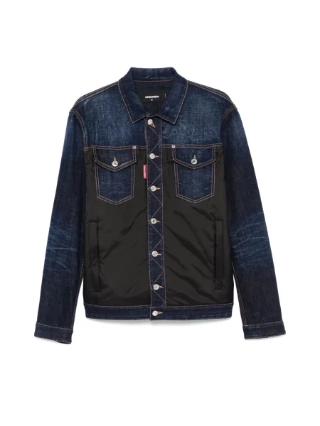 Kurtka jeansowa Dsquared2 niebieska