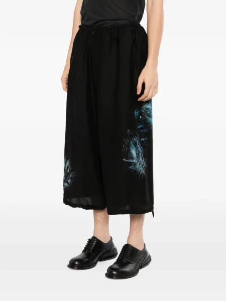 Σορτς Yohji Yamamoto με σχέδιο με κορδόνι μαύρο