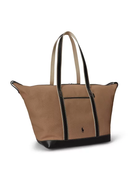 Shopper kabelka Polo Ralph Lauren čierna
