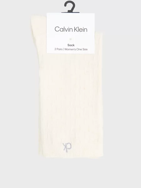 Льняные носки Calvin Klein белые