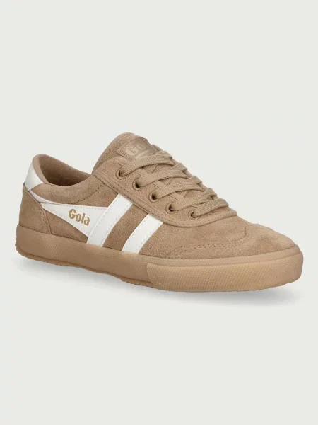 Gola Badminton Suede Trainer sneakers pentru femei din piele întoarsă bej