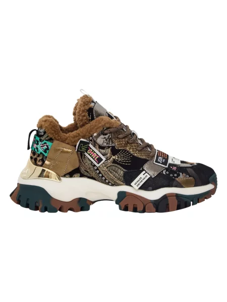 Sneakersy Joia Paris skórzane brązowe