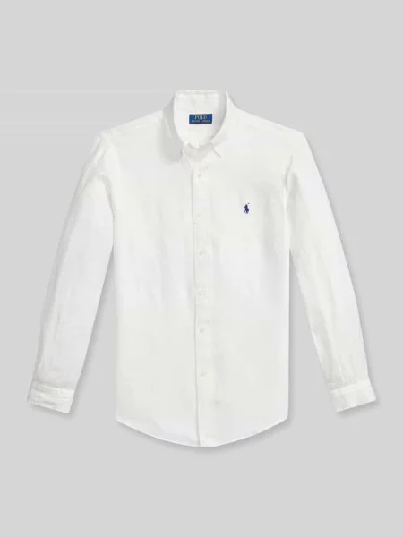 Koszula casualowa o kroju regular fit z czystego lnu Polo Ralph Lauren biała