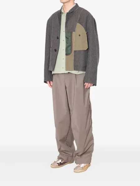 Geacă Kolor cu model herringbone gri