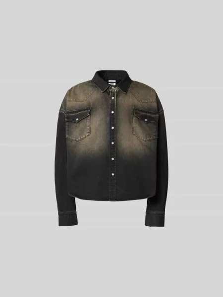 Koszula jeansowa o kroju relaxed fit z efektem znoszenia Vetements