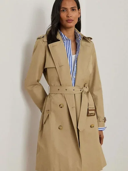 Тренч Lauren Ralph Lauren бежевый