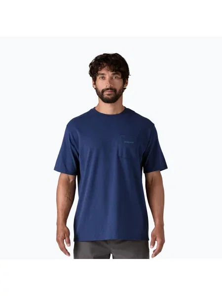 Férfi Patagonia Boardshort Logo Pocket póló Responsibili clement blue. Méret: S kék