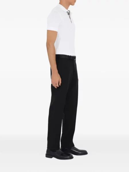 Tricou polo Burberry alb