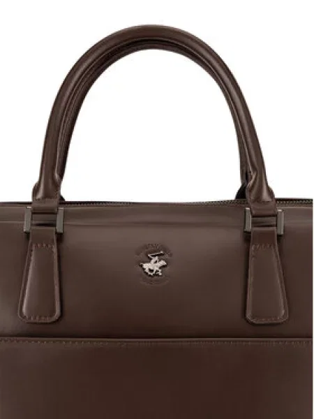 Taška na laptop Beverly Hills Polo Club hnedá