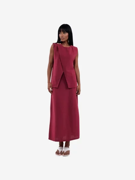 MSN Collection Jednodijelna pidžama Zweiteiliges Set burgund