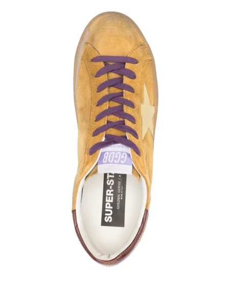 Szarvasbőr sneaker Golden Goose sárga
