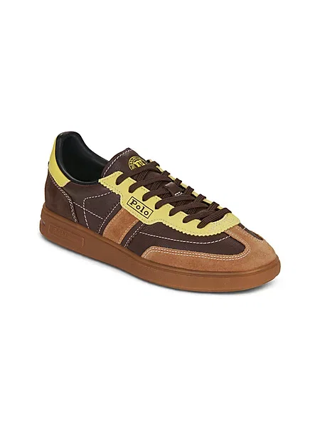 Polo Ralph Lauren Nizke superge BEDFORD karamel / temno / svetlo rumena rjava