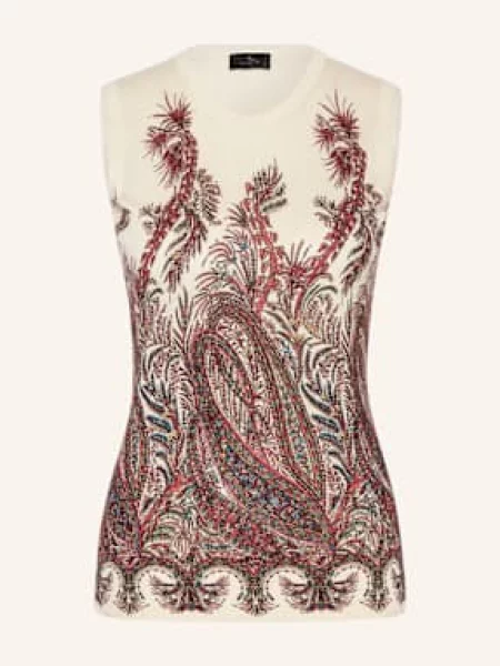 Dzianinowy top Etro beżowy