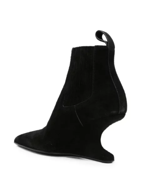 Боти до глезена Rick Owens с клин ток черно