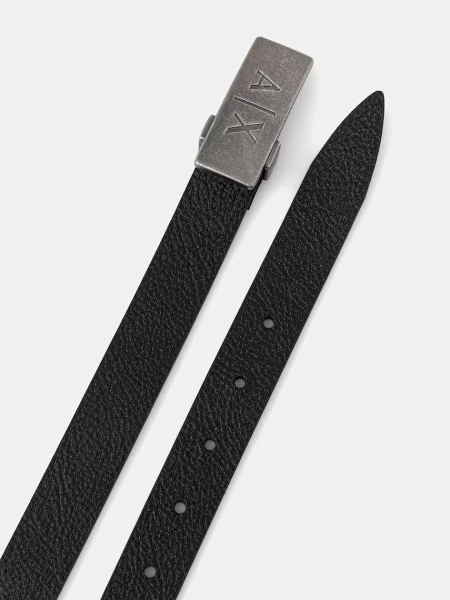 Armani Exchange Curea de piele negru