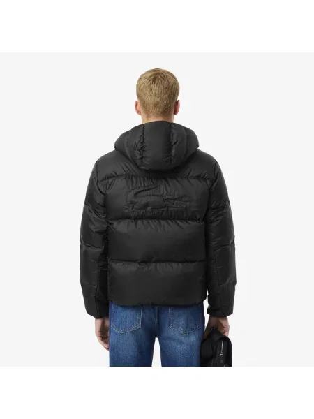 Lacoste Krótka Kurtka Puchowa Hydrofobowa czarna