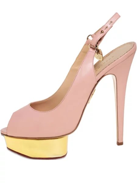 Sandale Charlotte Olympia din piele roz