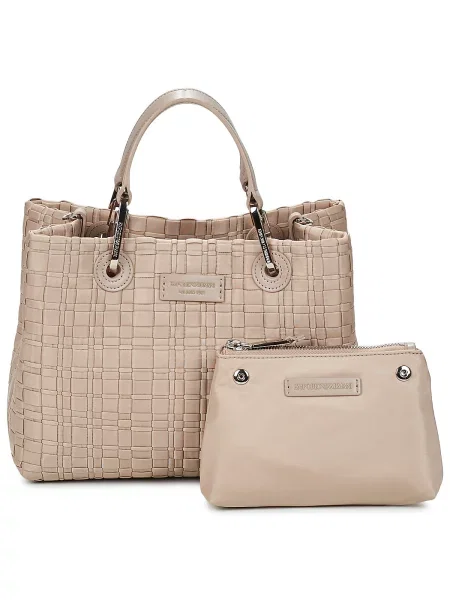 Taška Emporio Armani béžová