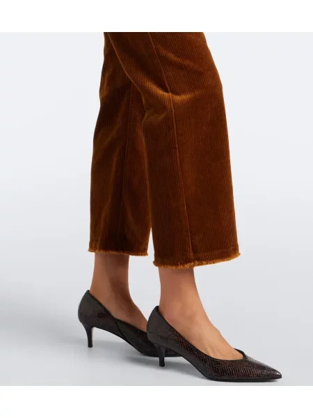 Decupat pantaloni Marant Etoile de catifea cord maro