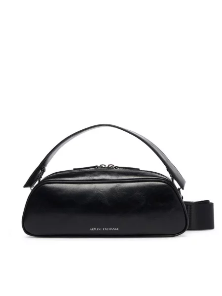 Armani Exchange torebka crossbody z imitacji skóry czarna