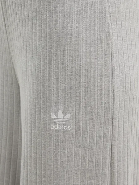 Pantaloni palazzo Adidas cu dungi plisat cu imagine albastru