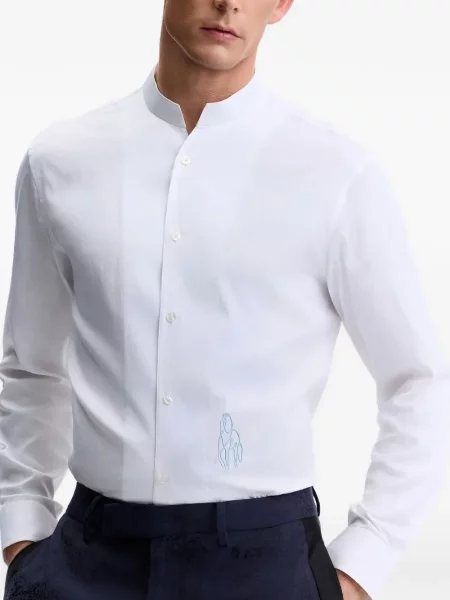 Cămașă Shanghai Tang cu broderie alb