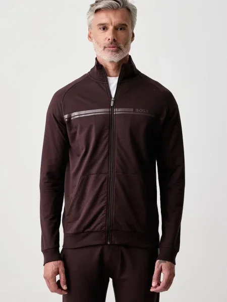 BOSS hanorac cu pentru bărbați din Authentic Jacket Z maro