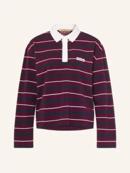 Smith & Soul Rugbyové Tričko tmavě červená / tmavě modrá bílá