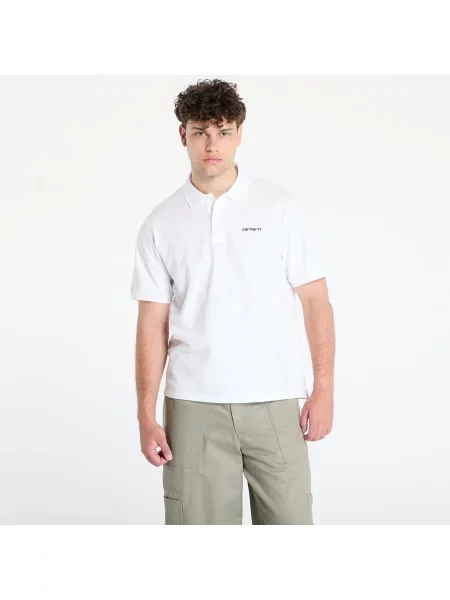 Tricou polo Carhartt Wip alb