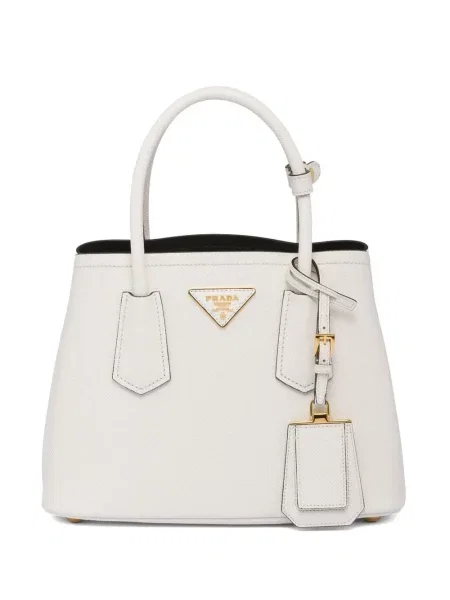 Geantă shopper Prada din piele alb