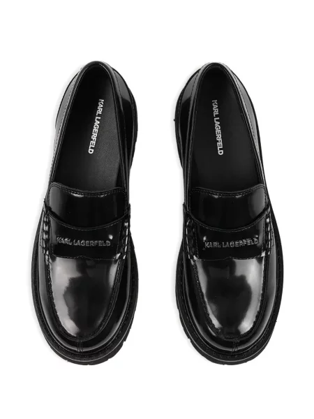 Кожени лоуфъри Karl Lagerfeld черно