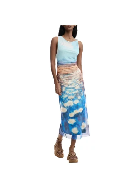 Rochie Desigual din tul albastru