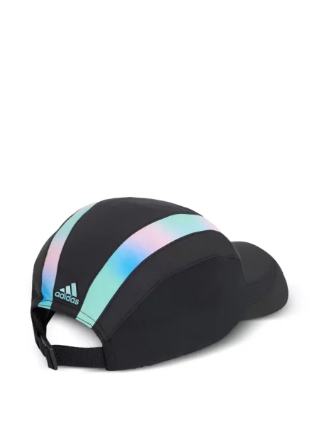 Tricou Adidas alergare din material terry cu imprimeu geometric alb
