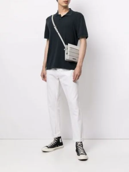 Tricou polo James Perse albastru