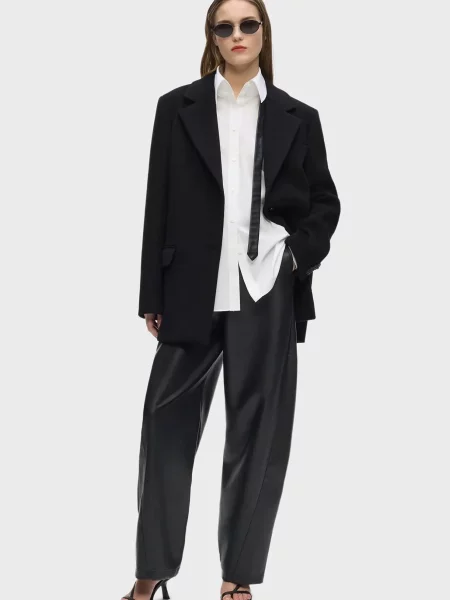 Вовняне пальто Karl Lagerfeld чорне
