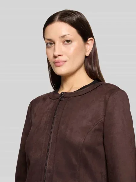 Żakiet krótki o kroju regular fit w imitacji skóry model NOS JULI' Betty Barclay