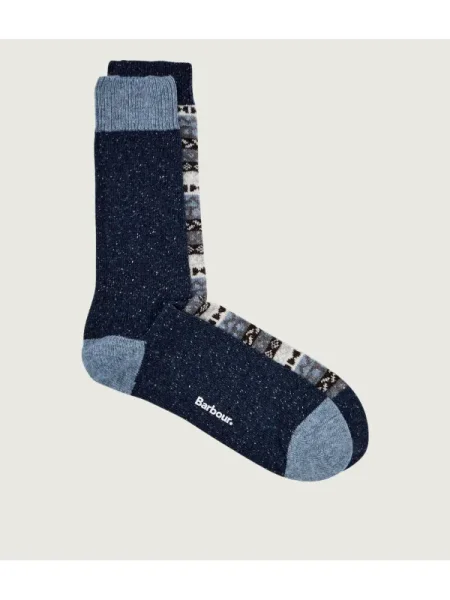 Barbour De lână șosete Fair Isle cu adaos de mătase