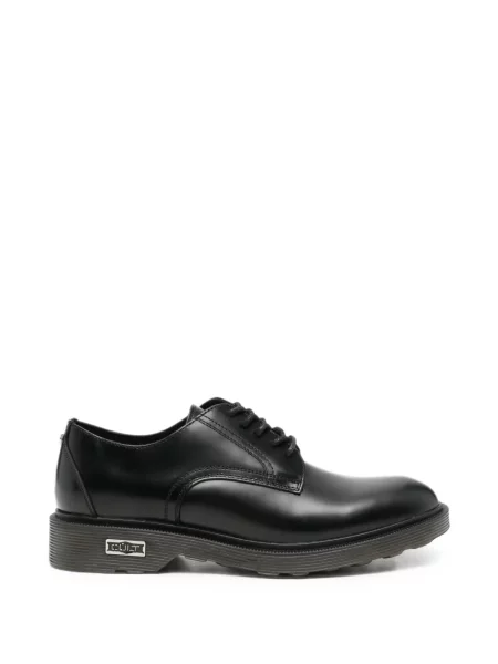 Pantofi derby Cult cu șireturi din piele negru