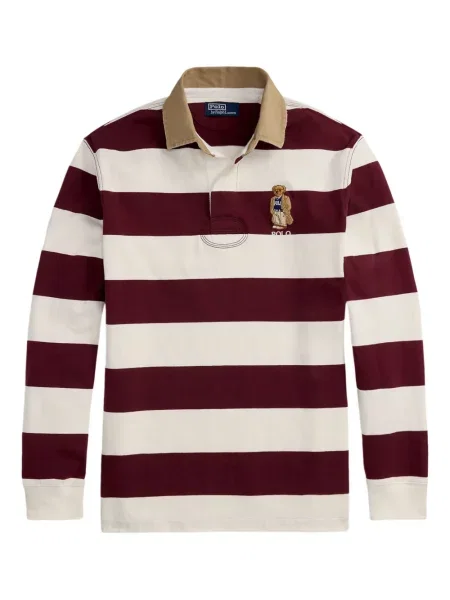Tricou polo Polo Ralph Lauren cu imagine cu dungi din țesătură twill albastru