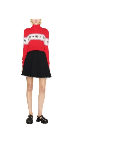 Sweter z golfem Chiara Ferragni Collection czerwony