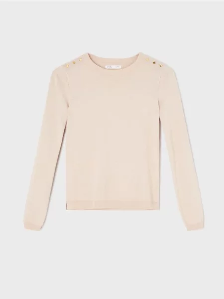 Джемпер з високим вмістом нюдовий